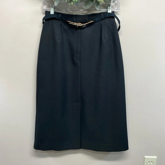 Vintage Haberdashery by Personal Black Waist Watcher Skirt 8 - Picture 1 of 16